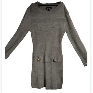Macy's BCX Sweater dress In Gray Combo
